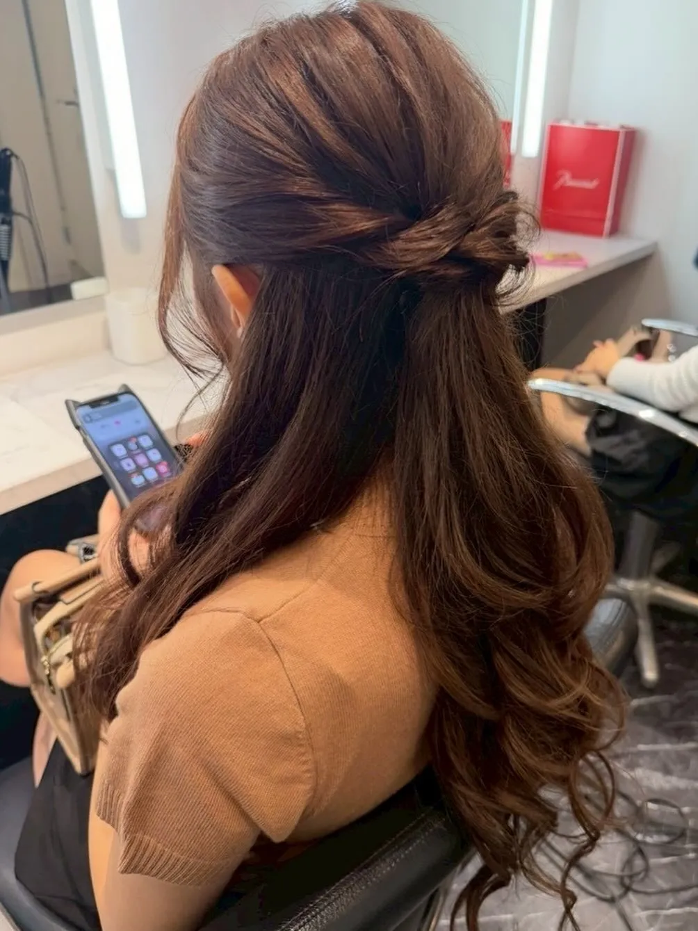 ハーフアップ🍎